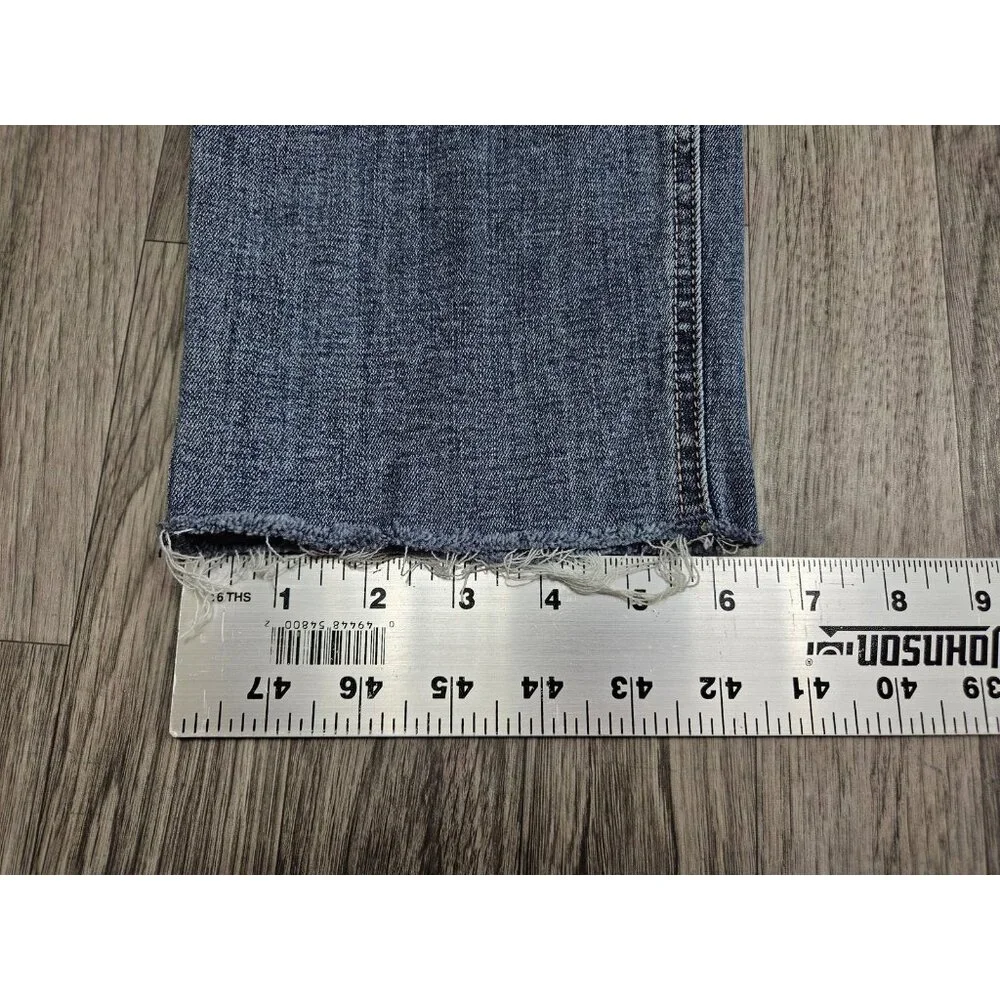 Silver Jeans Co Jeans Womens 27 Most Wanted Straight Crop‎ Distressed Raw Hem